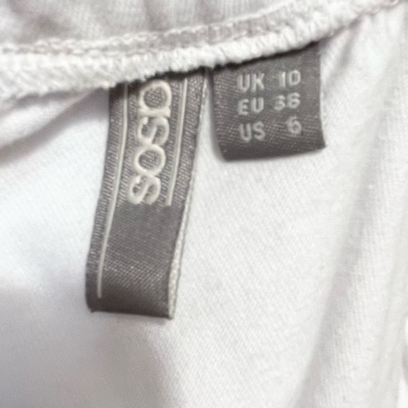 ASOS One Shoulder Embroidered Pom Pom Dress Womens Size 6 - Picture 9 of 9